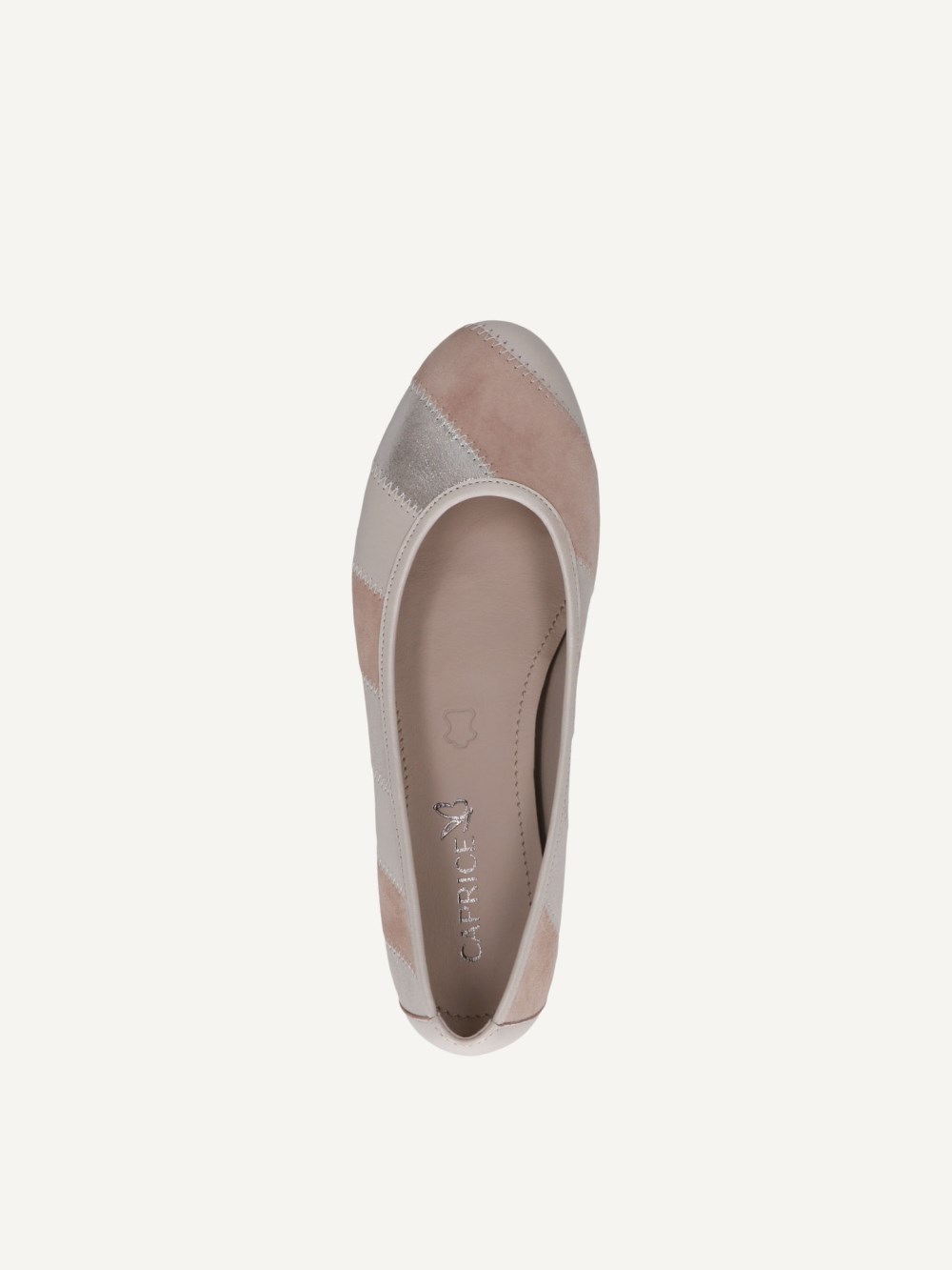 Caprice Ballerina - Taupe Metallic-Comb