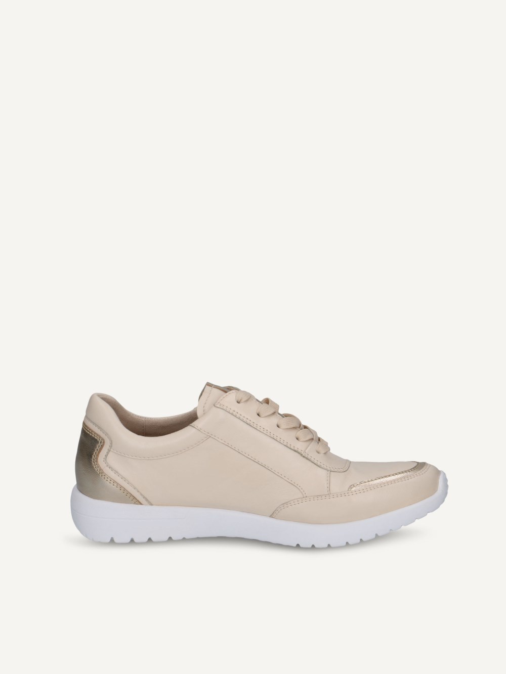 Caprice Sneaker - Creme / Gold