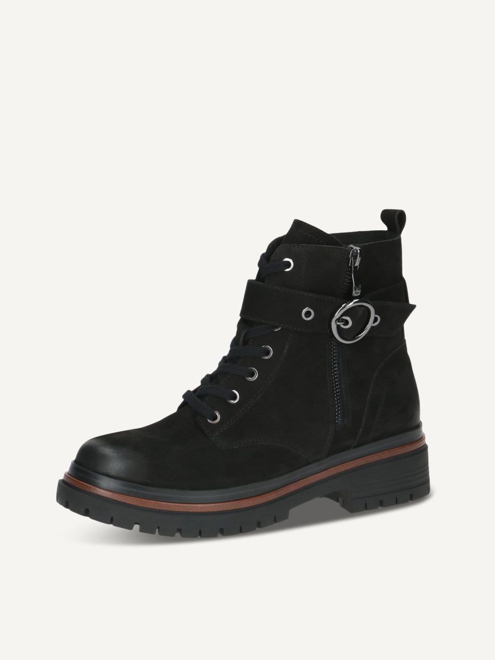 Caprice Stiefelette - Schwarzes Nubukleder