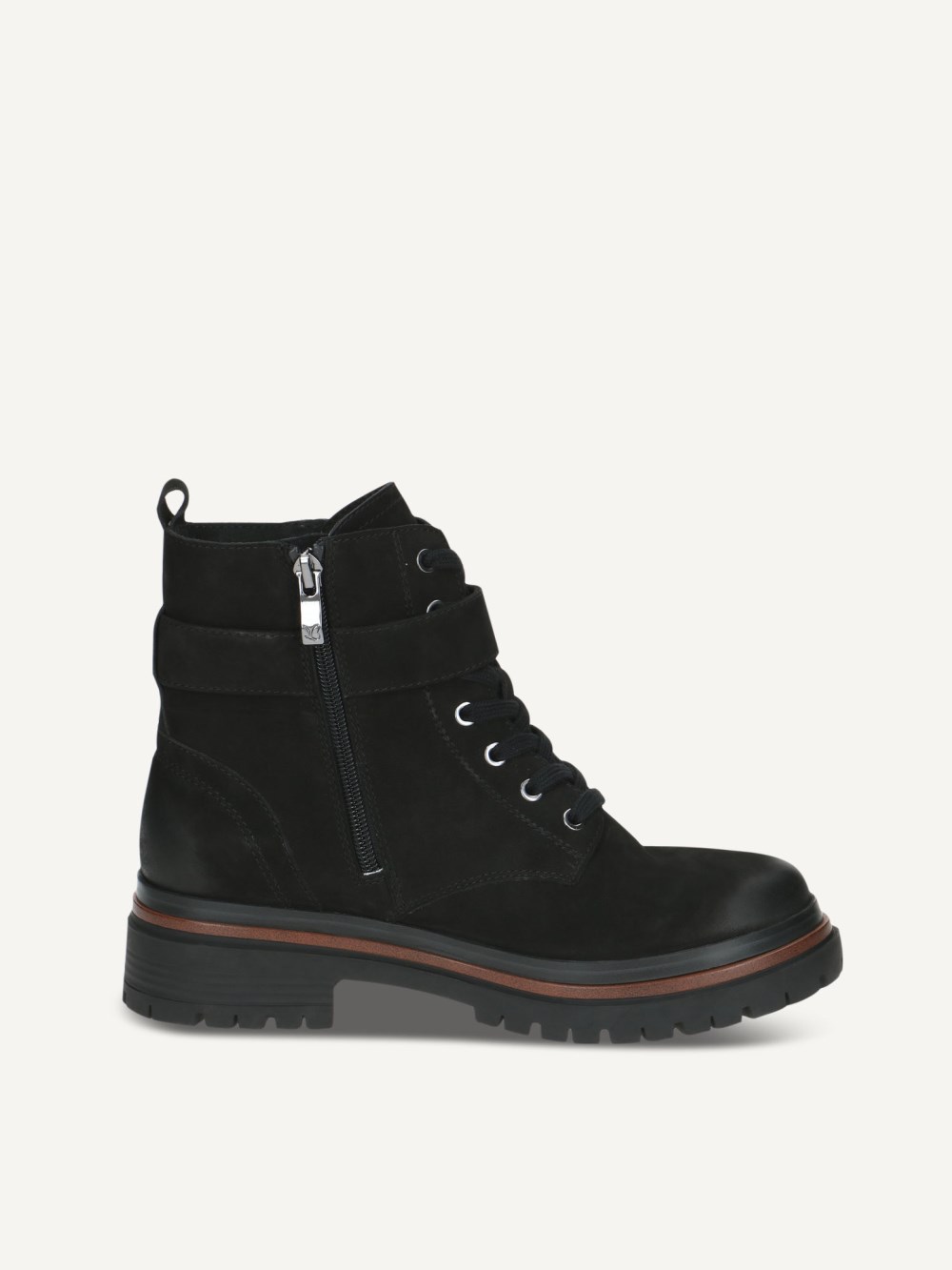 Caprice Stiefelette - Schwarzes Nubukleder