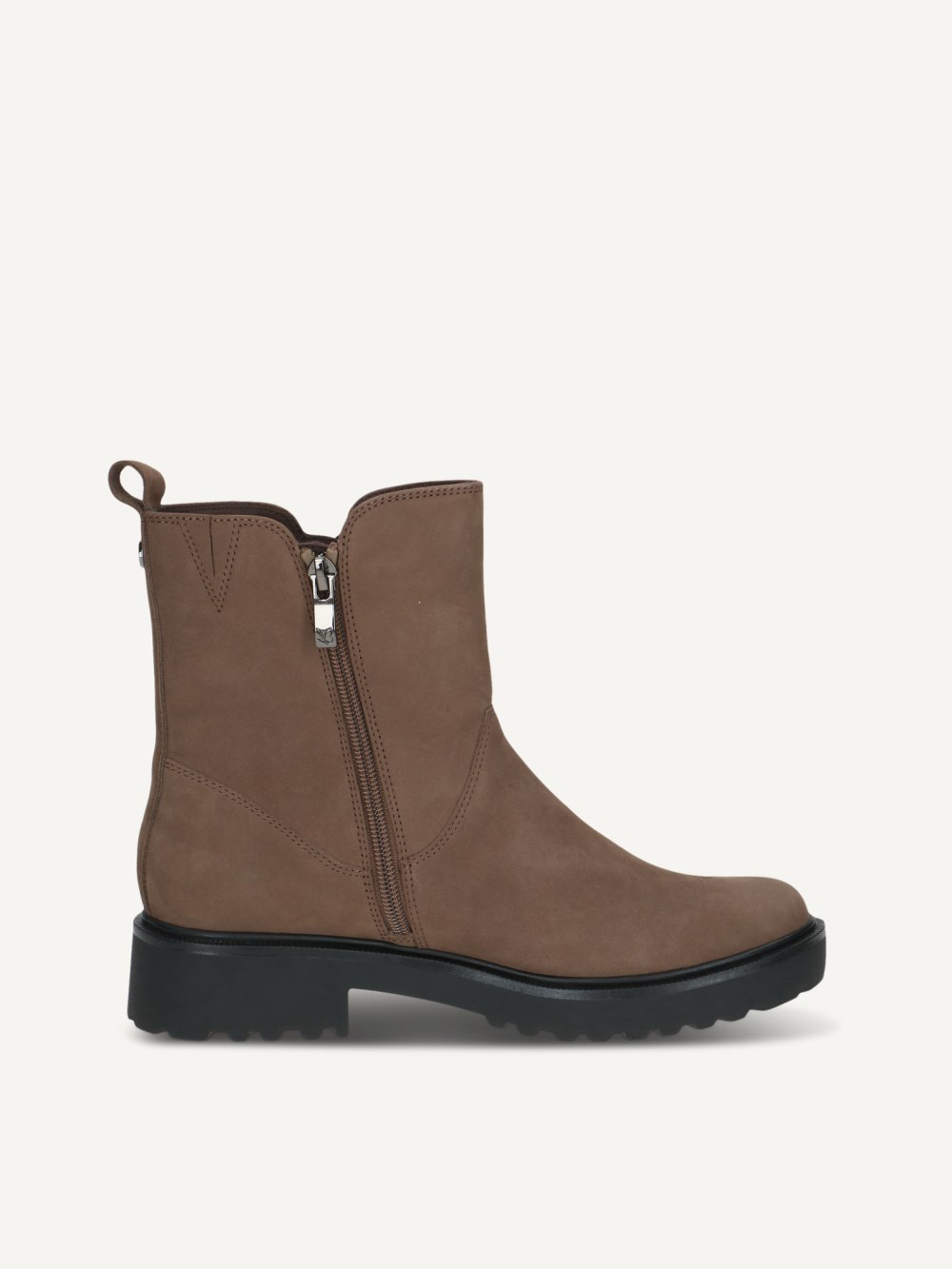 Caprice Stiefelette - Taupefarbenes Nubukleder