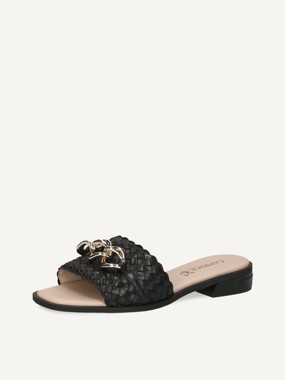 Caprice Pantolette - Schwarzes Nappaleder