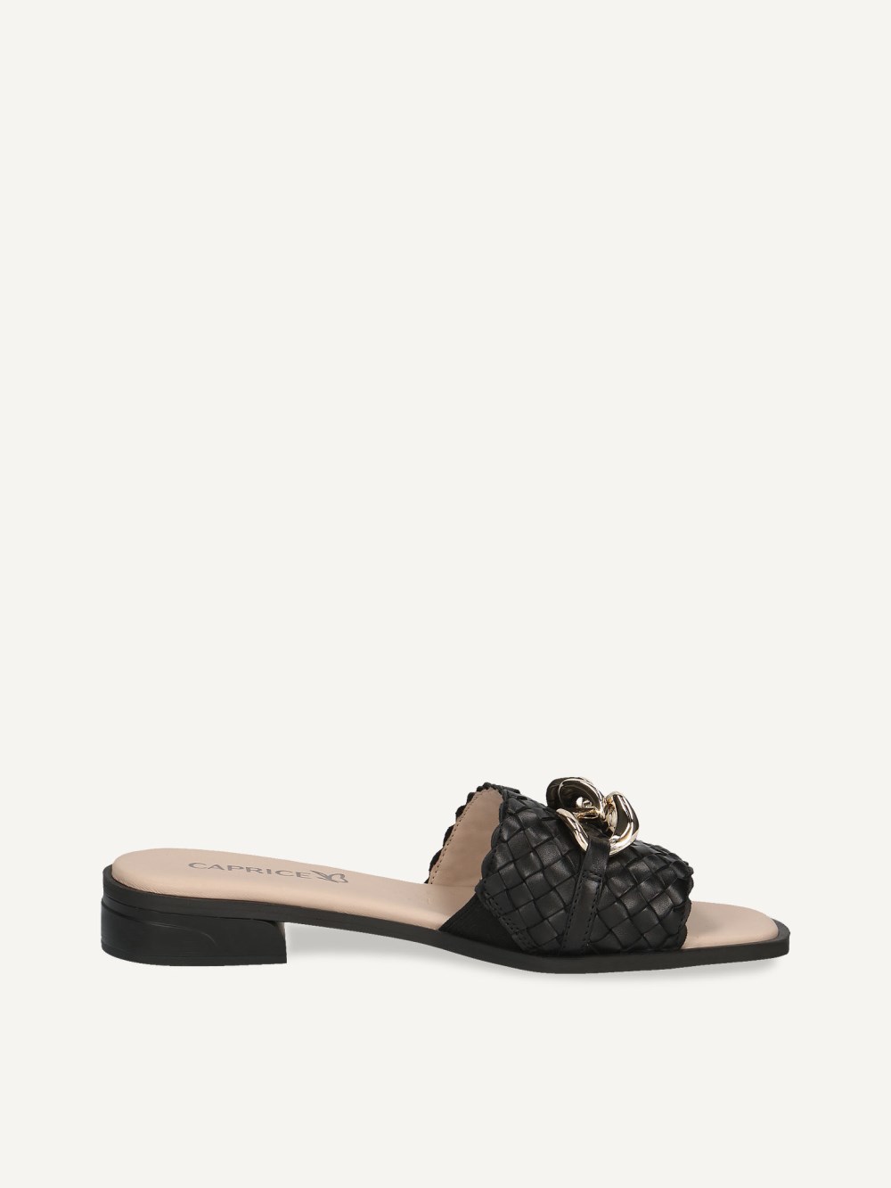 Caprice Pantolette - Schwarzes Nappaleder