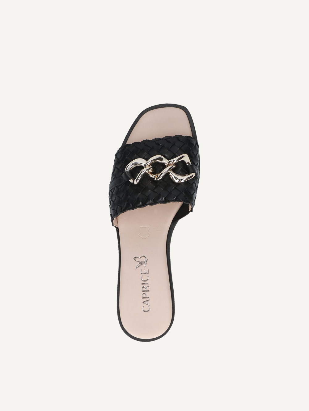Caprice Pantolette - Schwarzes Nappaleder