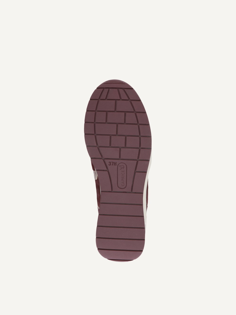 Caprice Sneaker - Bordeauxfarbenes Kammleder