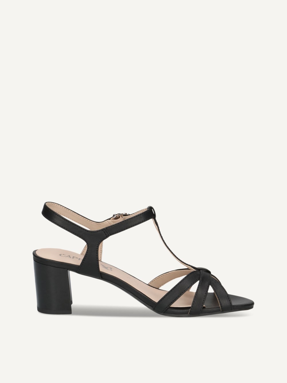 Caprice Sandalette - Schwarzes Nappaleder