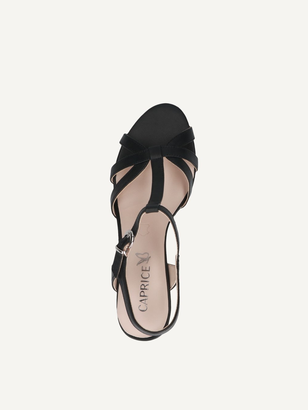 Caprice Sandalette - Schwarzes Nappaleder