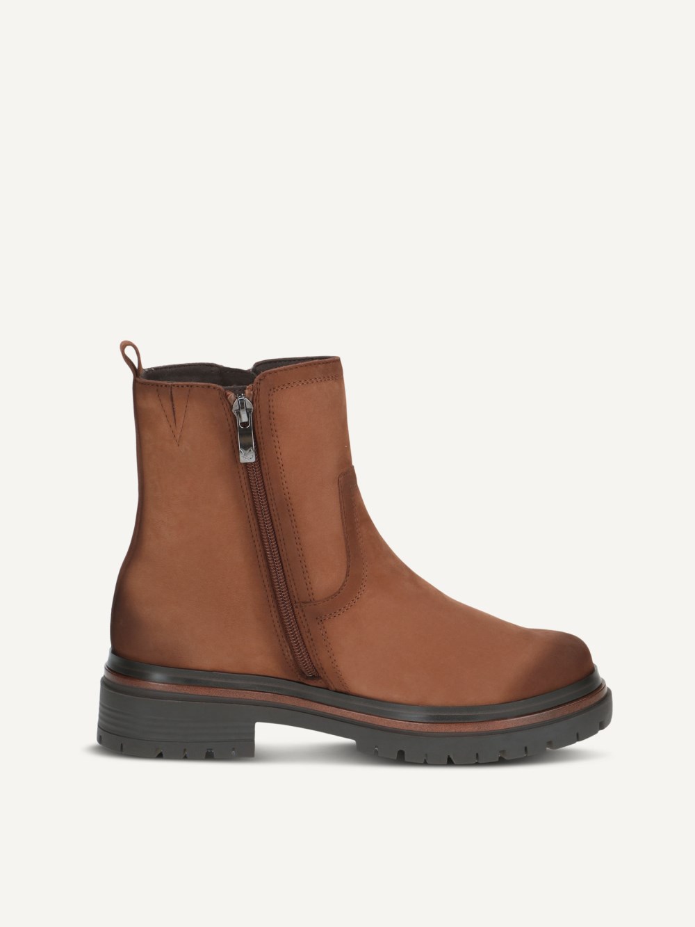 Caprice Stiefelette - Cognacfarben Nubuk