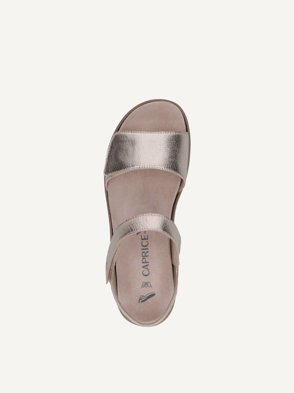 Caprice Sandale - Platin Metal.