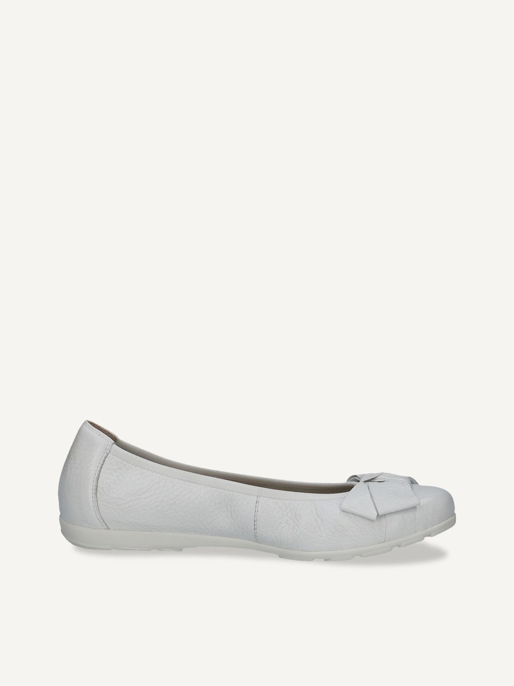 Caprice Ballerina - Weißes Hirschleder