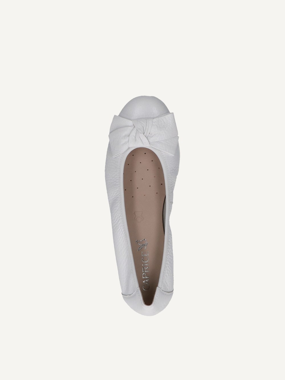 Caprice Ballerina - Weißes Hirschleder