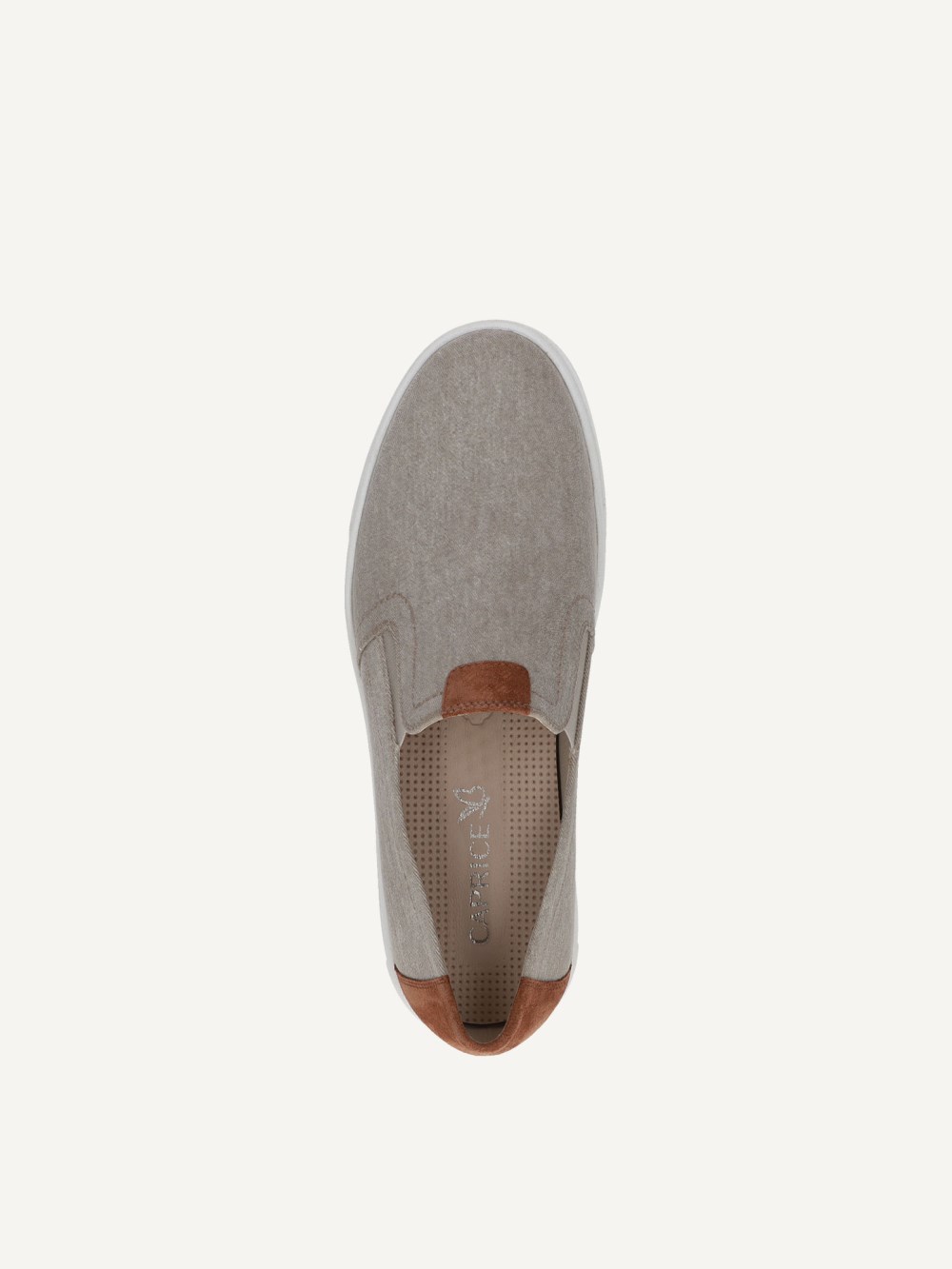Caprice Slipper - Hellgraues Kammleder
