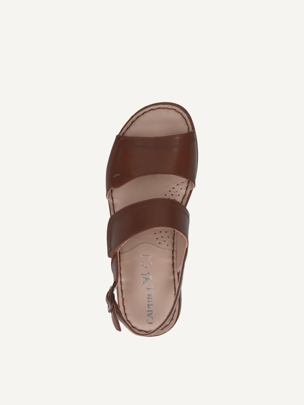 Caprice Sandalette - Cognacfarbenes Nappaleder