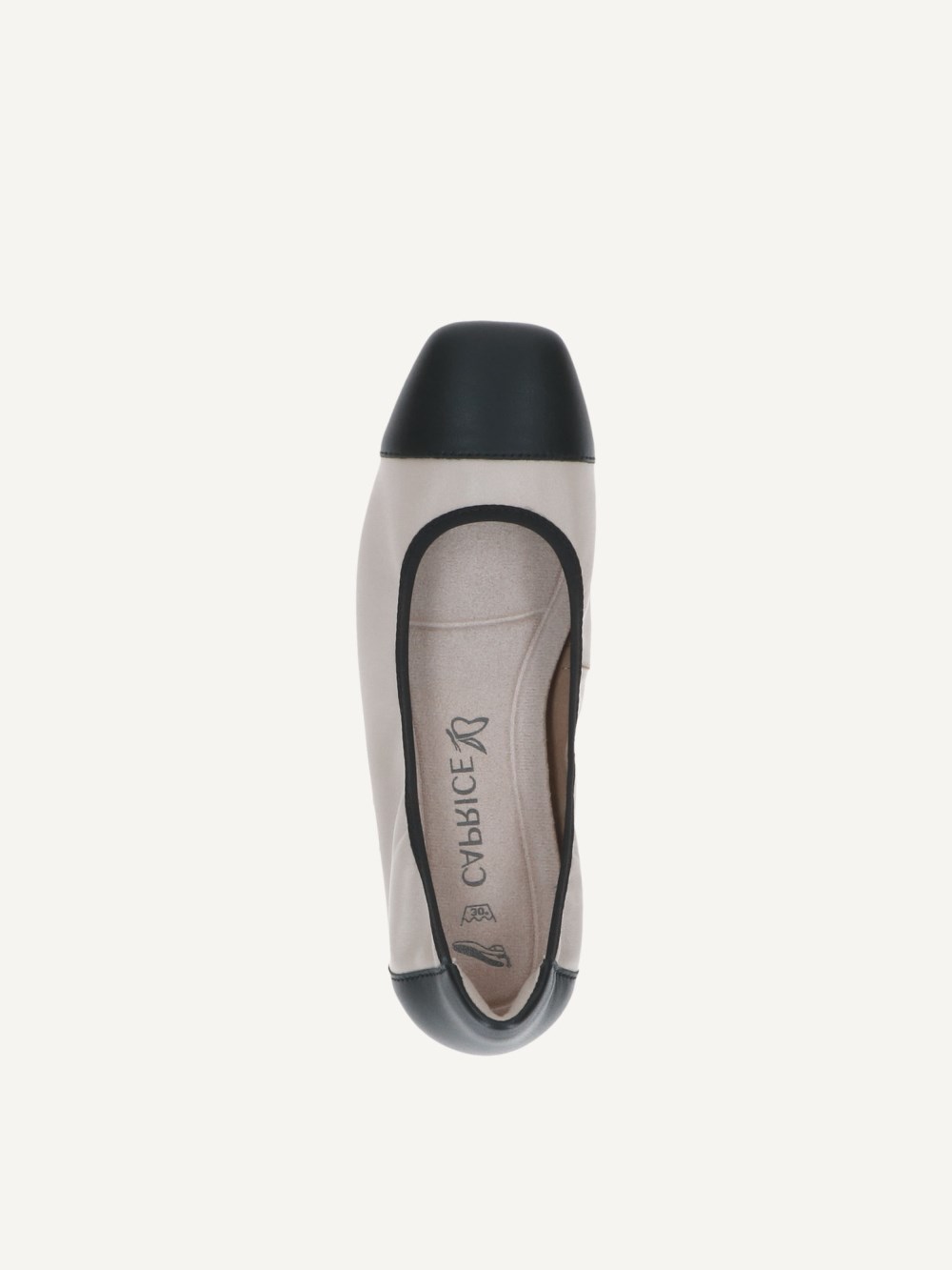 Caprice Ballerina - Creme/Schwarz