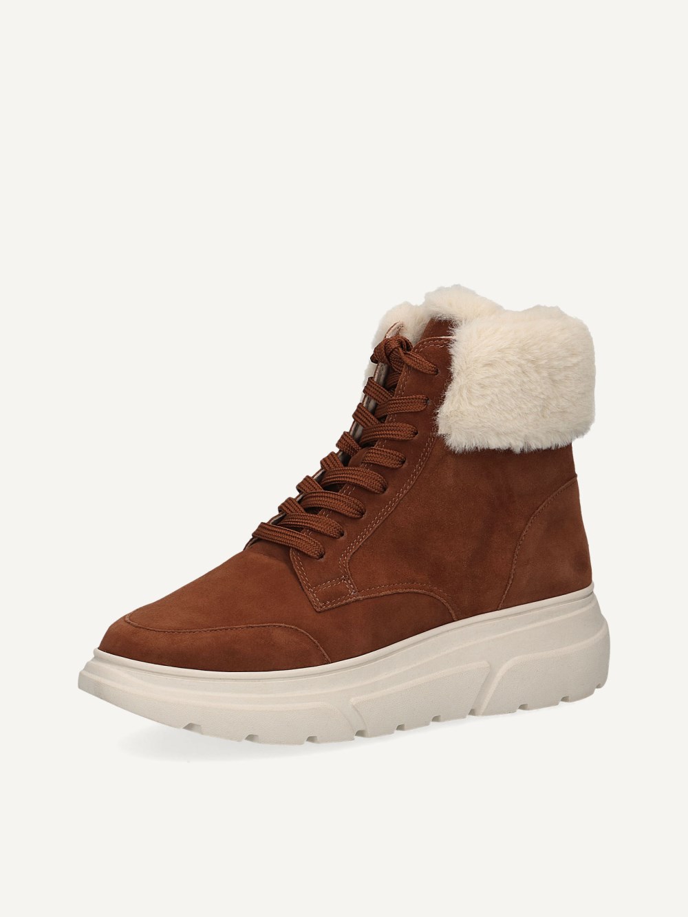 Caprice Stiefelette - Cognacfarbenes Wildleder