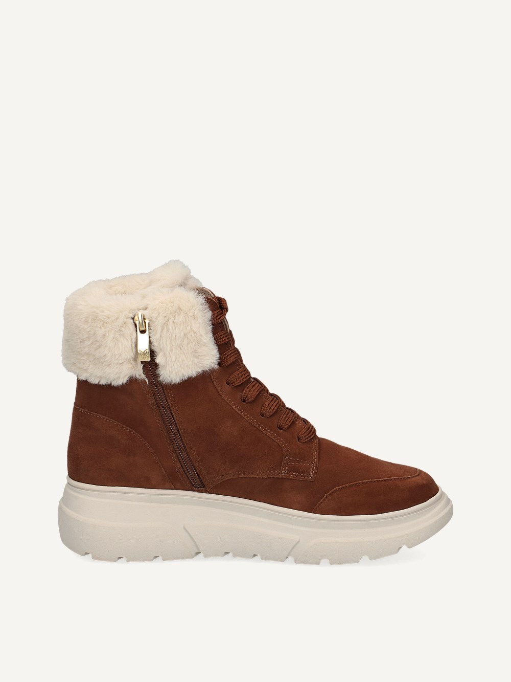 Caprice Stiefelette - Cognacfarbenes Wildleder