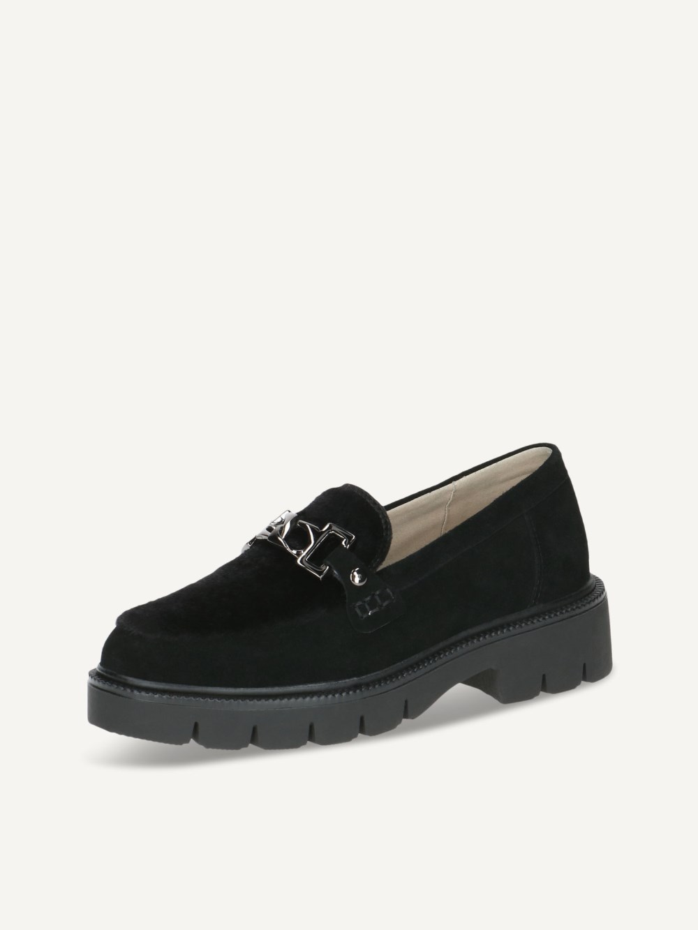 Caprice Slipper - Schwarzes Wildleder