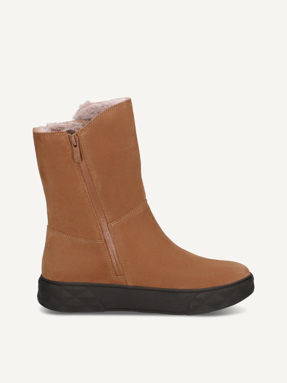 Caprice Stiefelette - Cognacfarbenes Wildleder