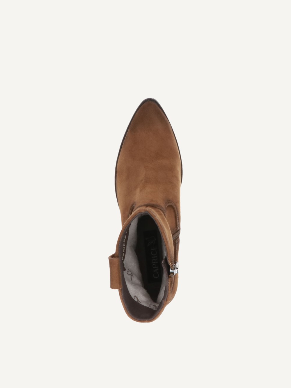 Caprice Stiefelette - Khakifarbenes Wildleder