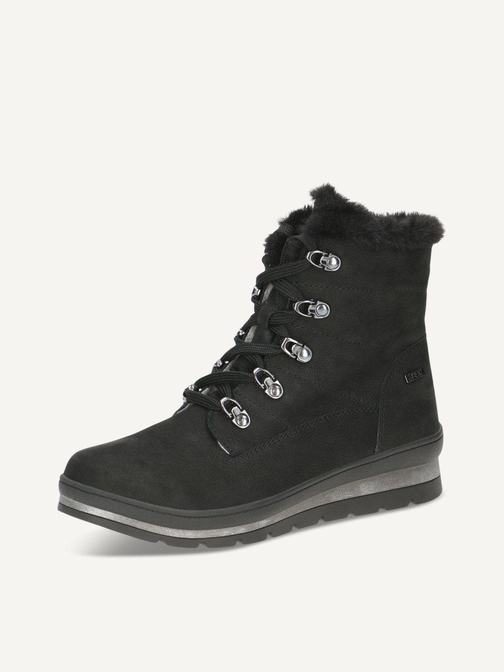 Caprice Stiefelette - Schwarzes Nubukleder