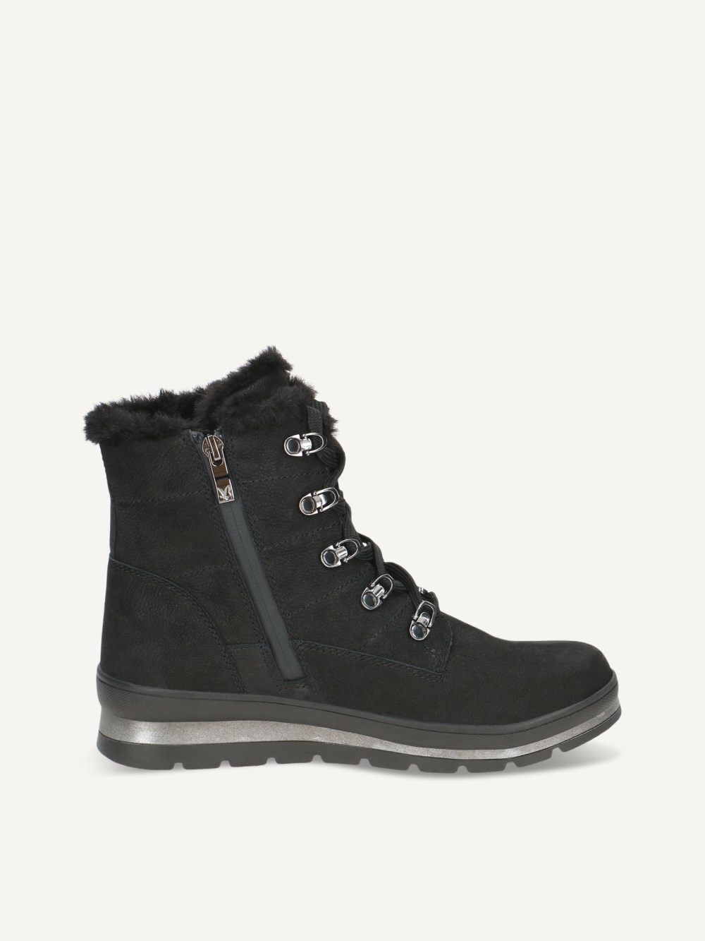 Caprice Stiefelette - Schwarzes Nubukleder