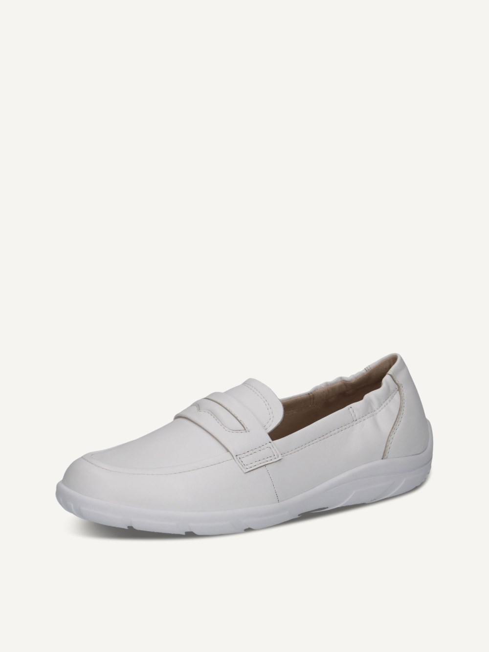 Caprice Slipper - Weißes Nappaleder
