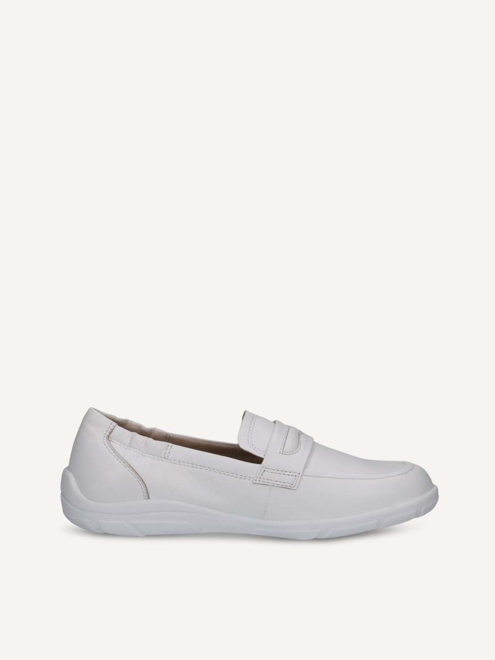 Caprice Slipper - Weißes Nappaleder