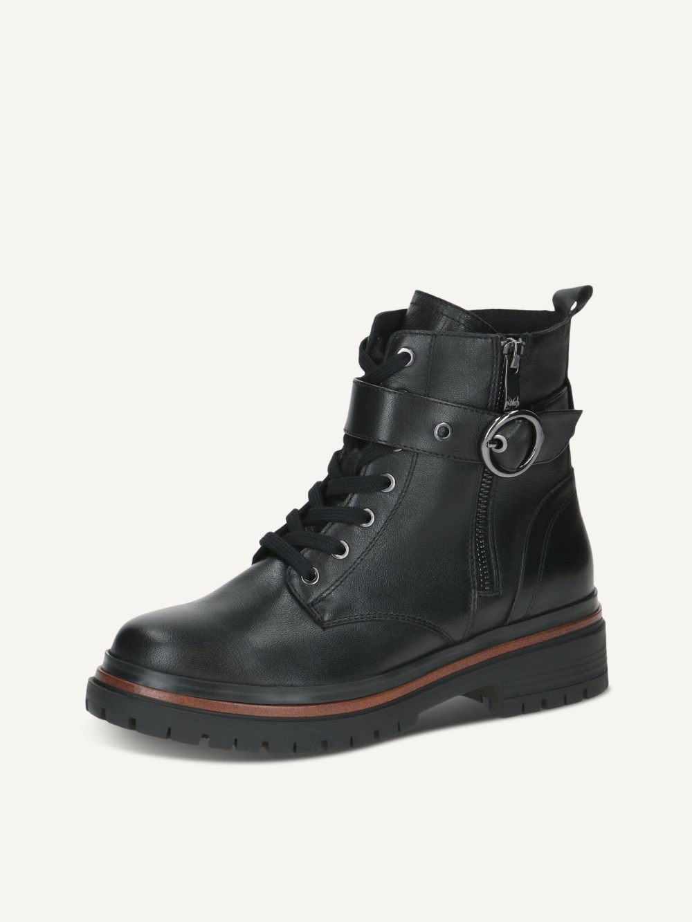 Caprice Stiefelette - Schwarzes Nappaleder