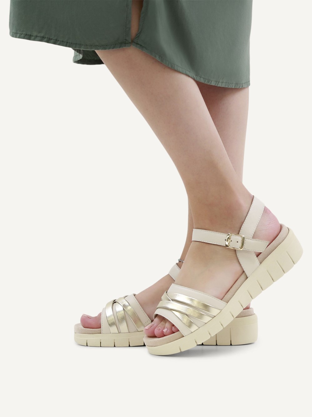 Caprice Sandale - Offwhite Kamm