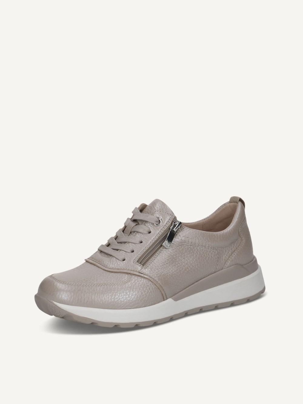 Caprice Sneaker - Taupe-Perlmutt-Hirschleder