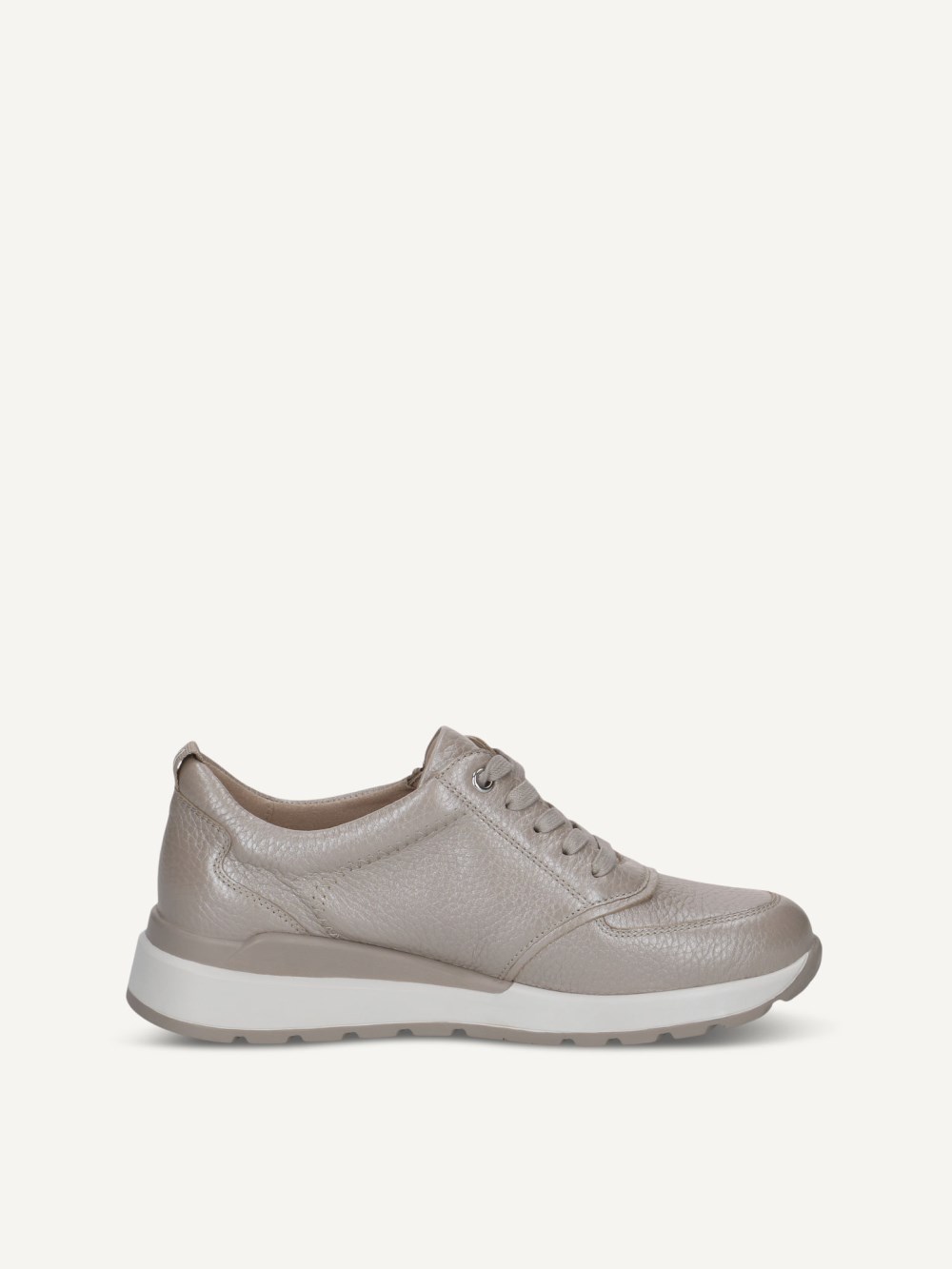 Caprice Sneaker - Taupe-Perlmutt-Hirschleder
