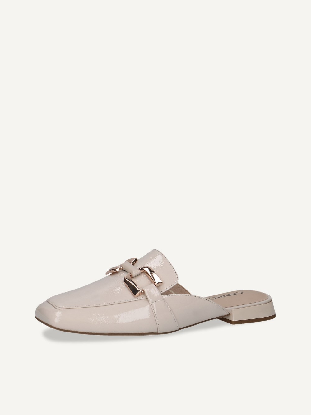 Caprice Sandalette - Schneefarbenes Nappaleder