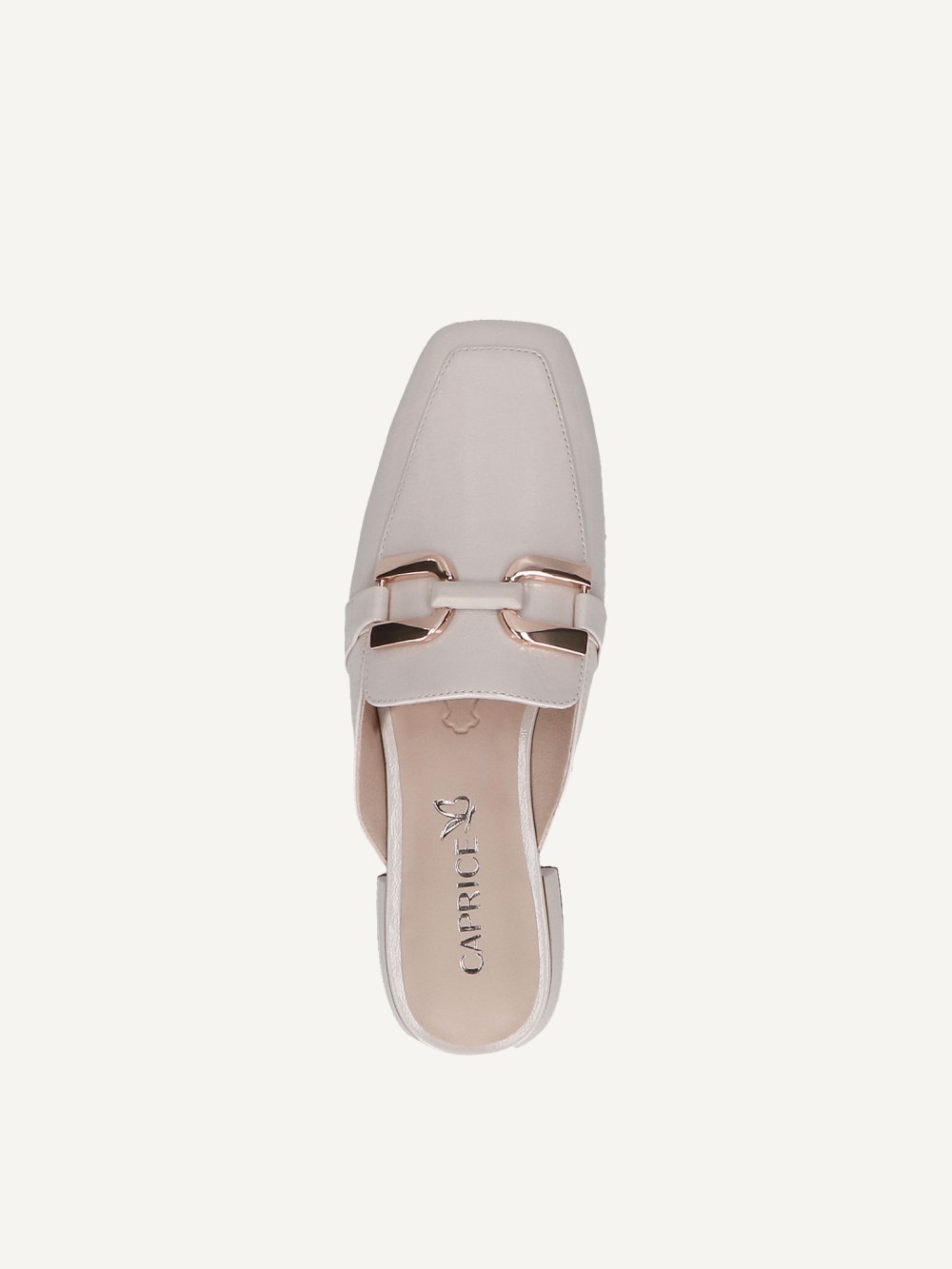 Caprice Sandalette - Schneefarbenes Nappaleder