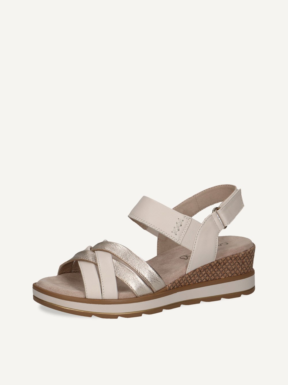 Caprice Sandalette - Offwhite Kammleder