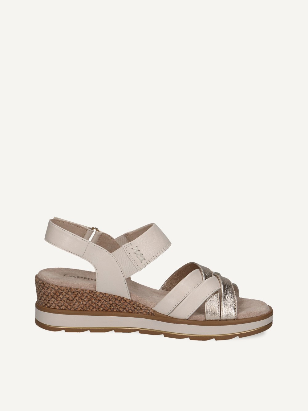 Caprice Sandalette - Offwhite Kammleder