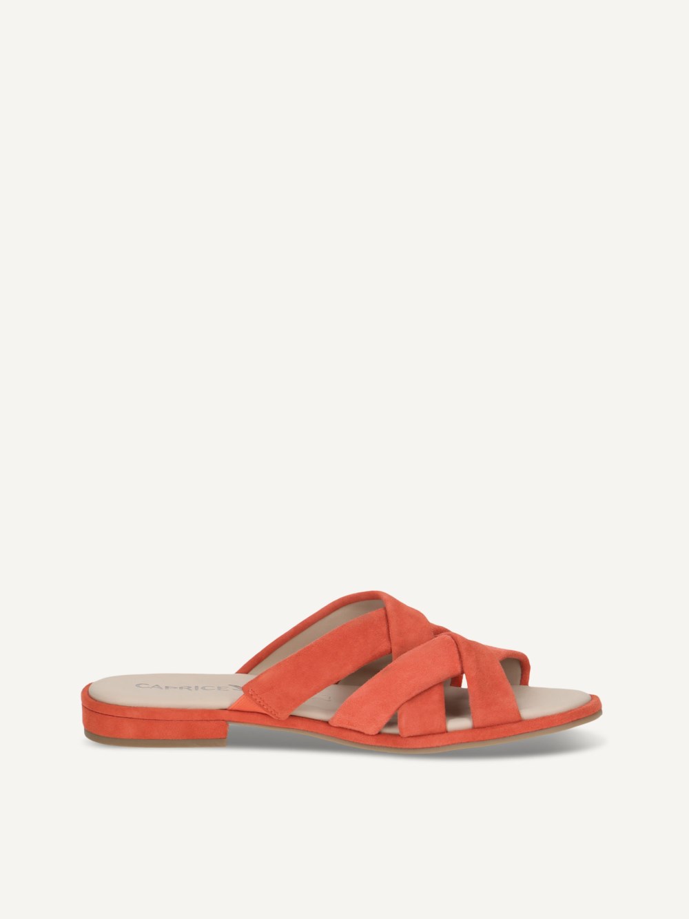 Caprice Pantolette - Orangefarbenes Wildleder