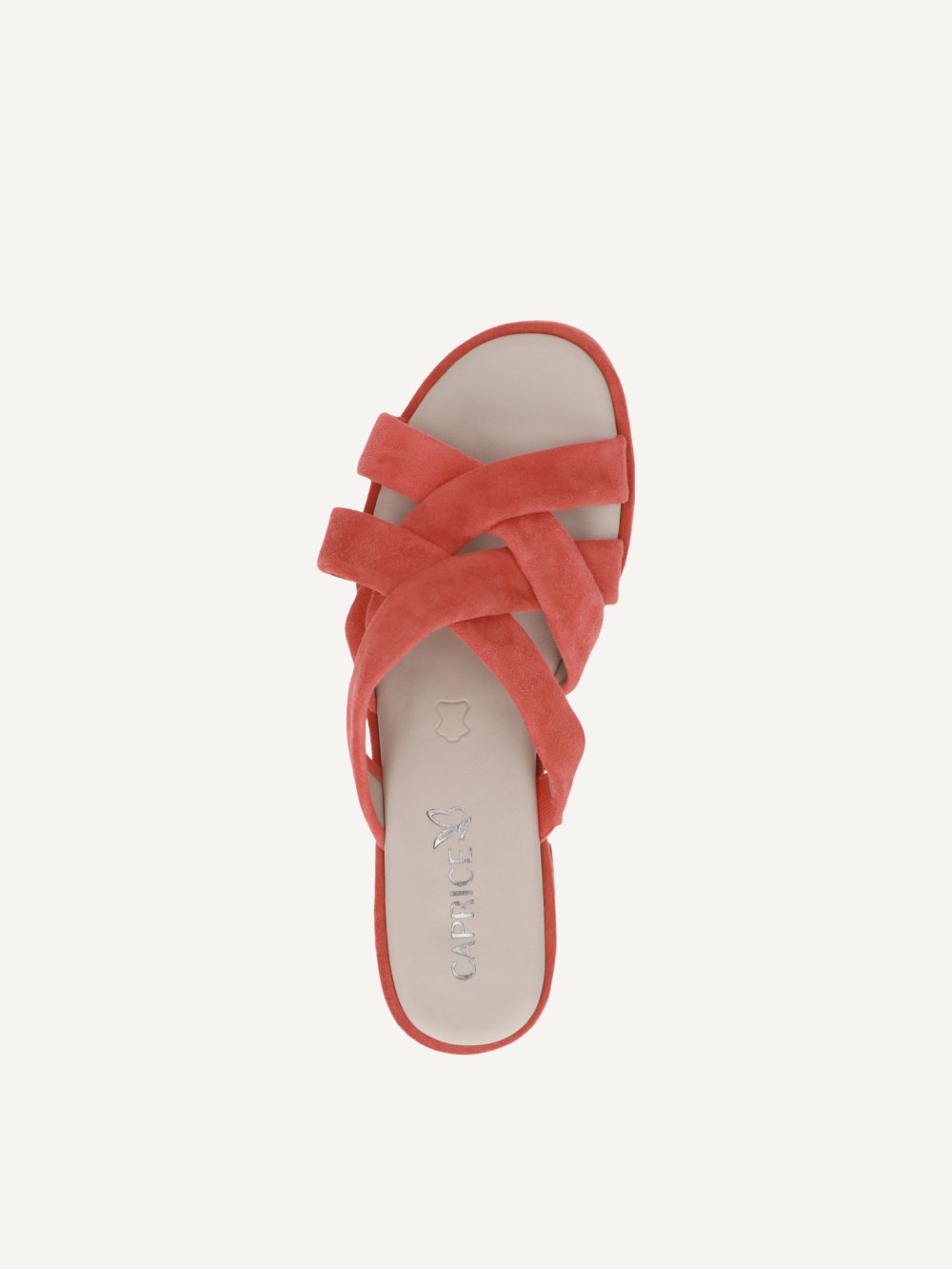 Caprice Pantolette - Orangefarbenes Wildleder
