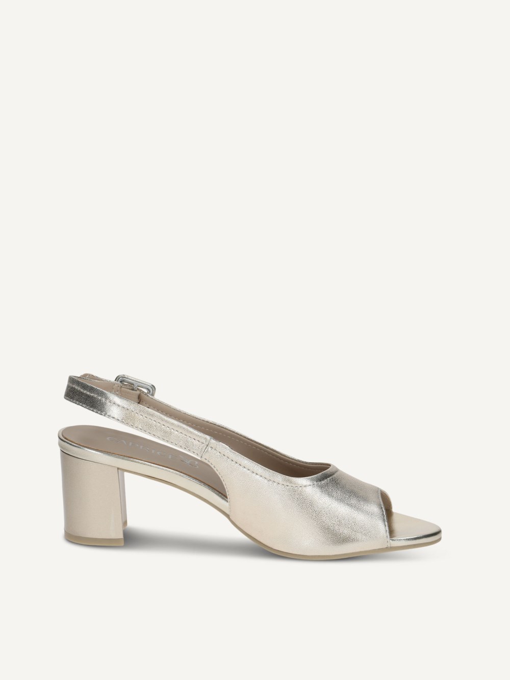 Caprice Sandalette - Hellgoldenes Metallkamm
