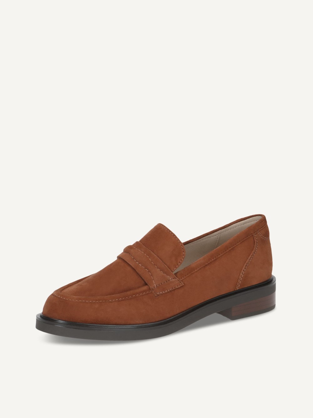 Caprice Slipper - Cognacfarbenes Wildleder