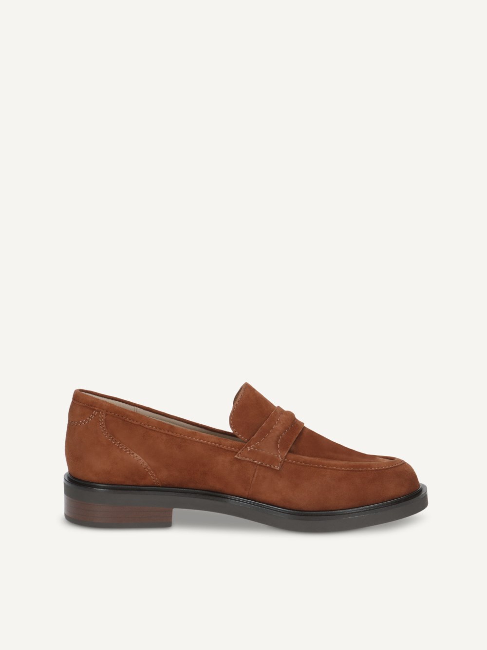Caprice Slipper - Cognacfarbenes Wildleder