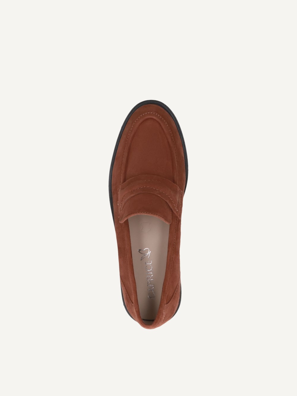 Caprice Slipper - Cognacfarbenes Wildleder