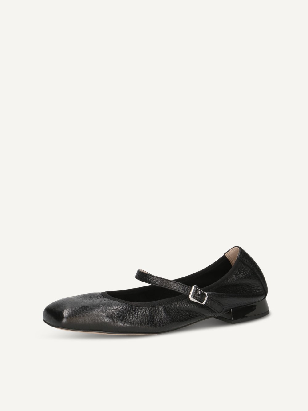 Caprice Ballerina - Schwarzes Rehleder