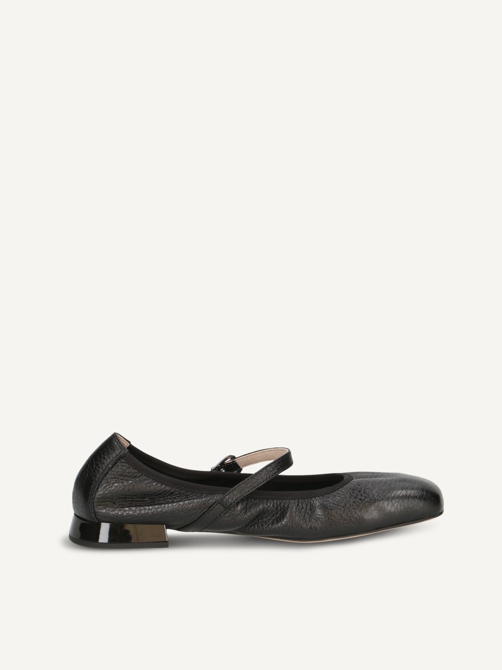 Caprice Ballerina - Schwarzes Rehleder