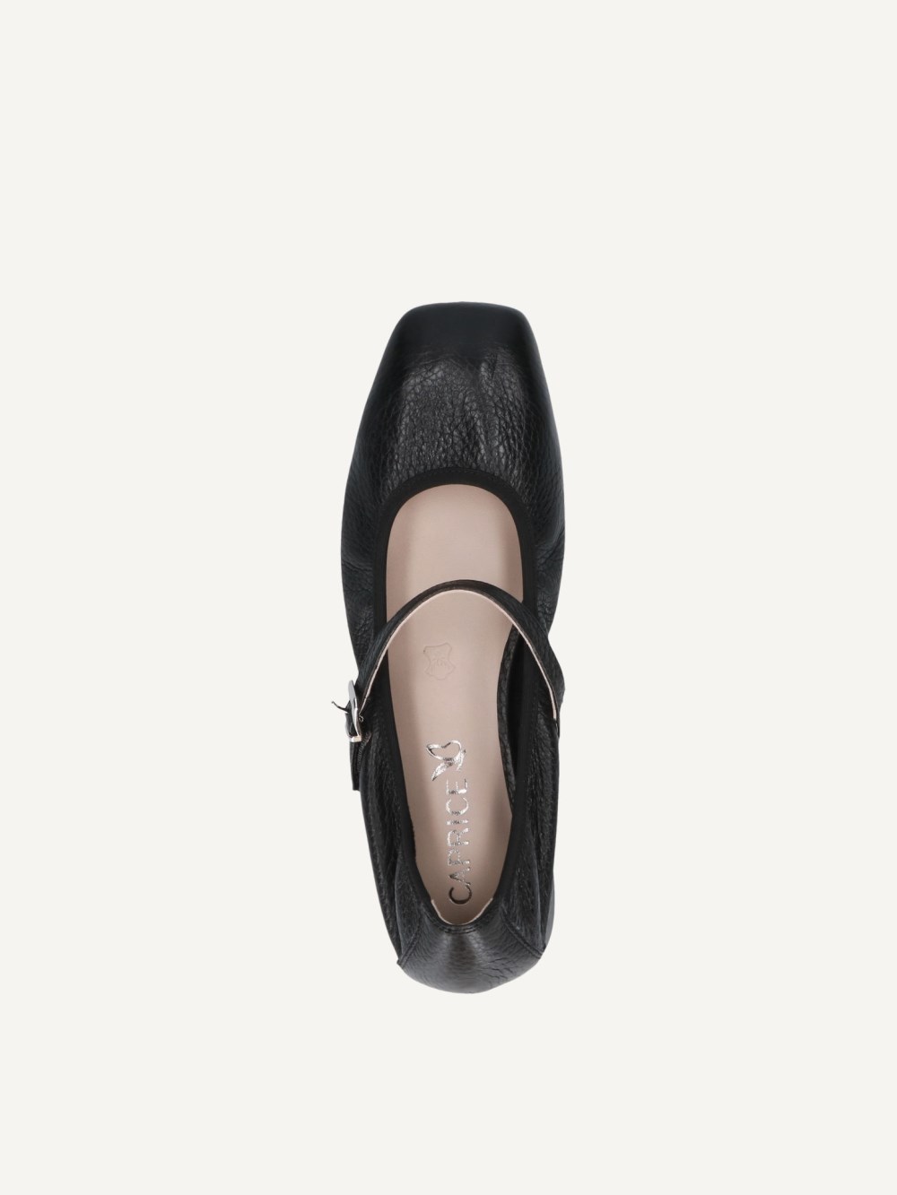 Caprice Ballerina - Schwarzes Rehleder