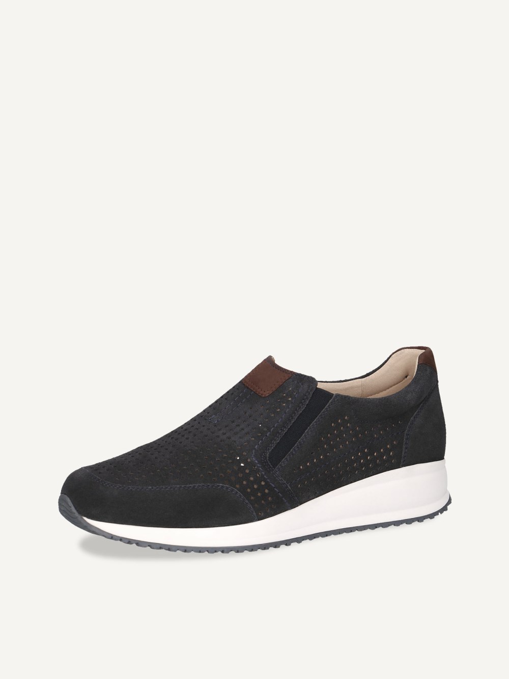 Caprice Slipper - Ozeanfarbenes Kammleder