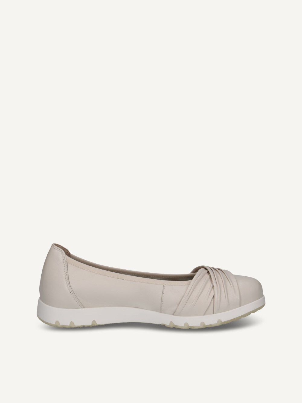 Caprice Ballerina - Cremeweißes Nappa