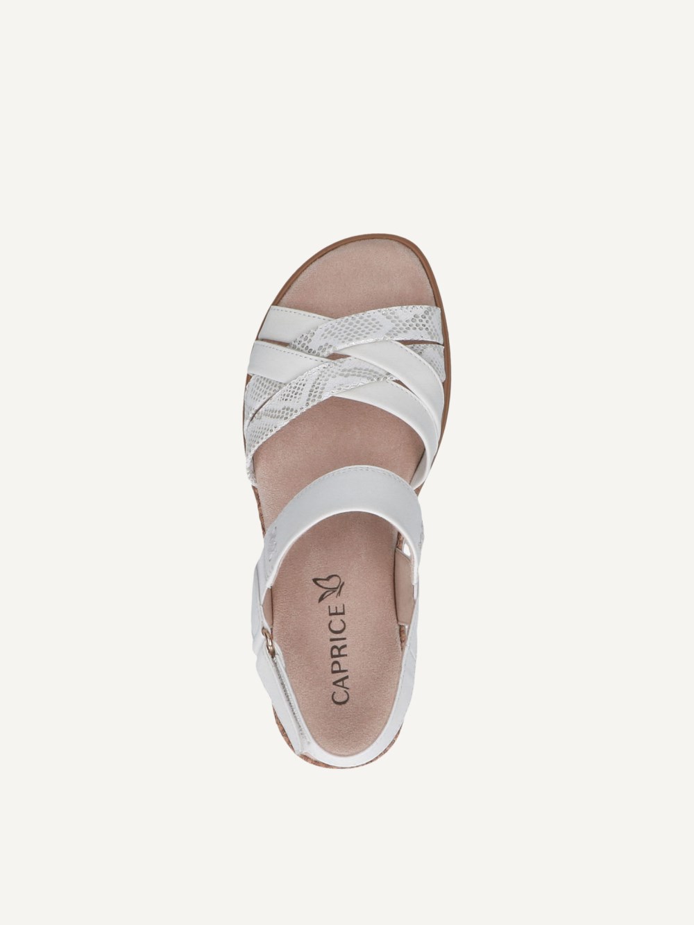 Caprice Sandalette - Weißes Kammleder