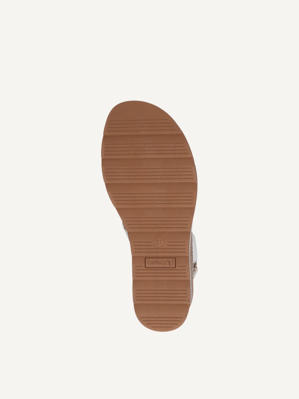 Caprice Sandalette - Weißes Kammleder