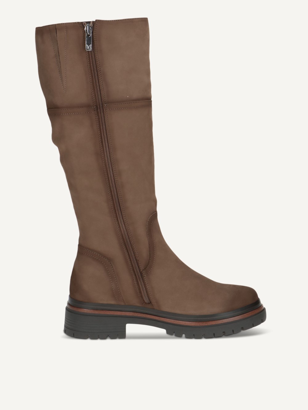 Caprice Stiefel - Taupefarbenes Nubukleder