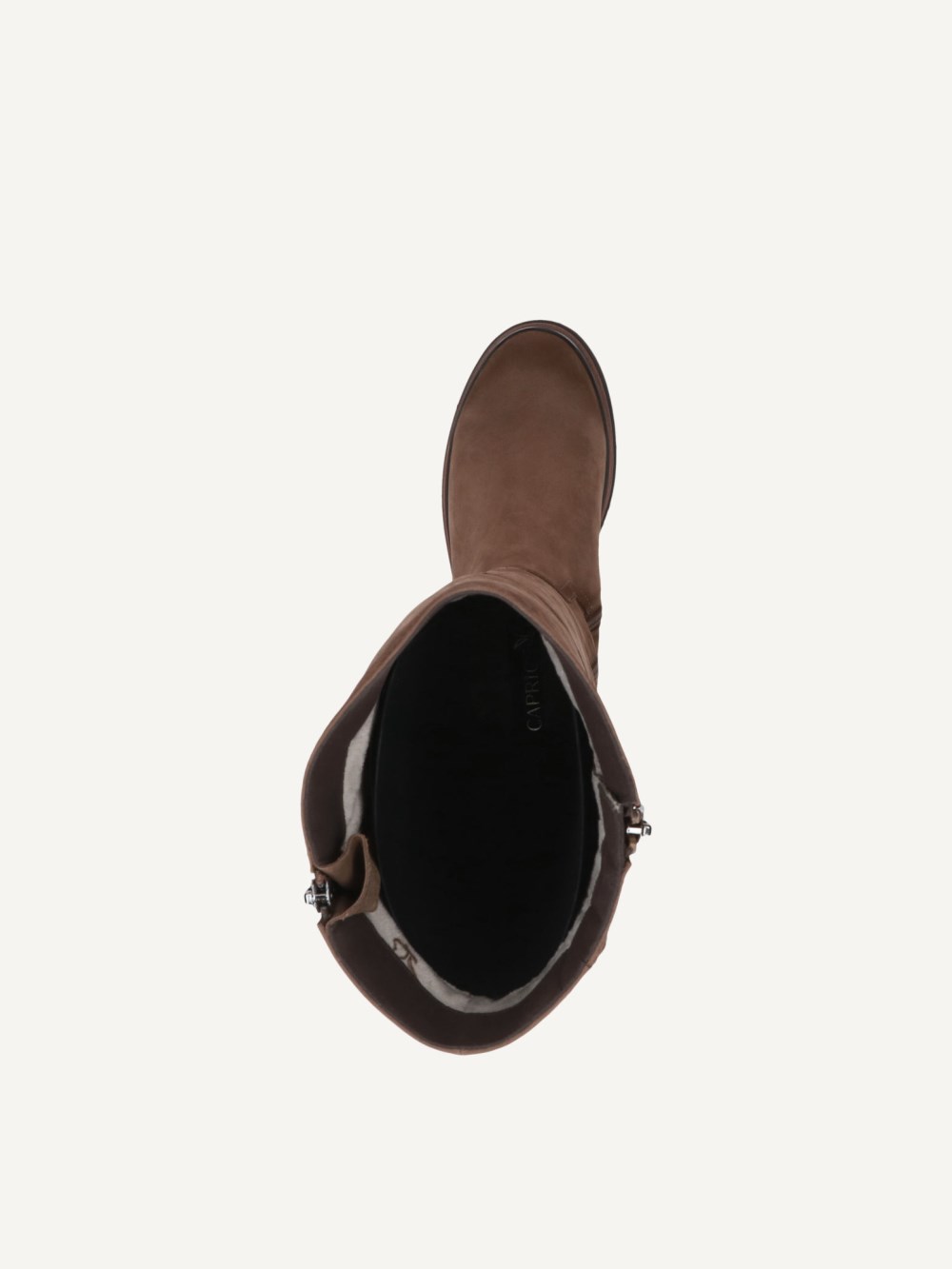 Caprice Stiefel - Taupefarbenes Nubukleder